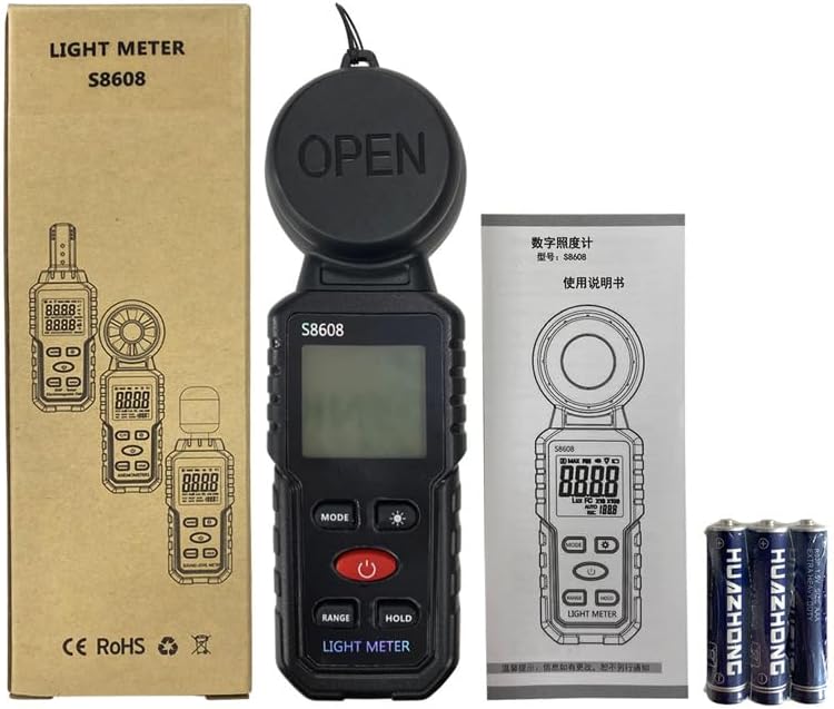 Digital Illuminometer 0-200000 LUX Lumen Brightness Tester Light Brightness Measuring Instrument High Precision Light Meter