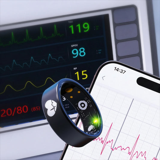 High Precision Smart Ring ECG Heart Rate Blood Oxygen Temperature HRV Sleep Monitor Health Tracker Wearable Fitness Ring